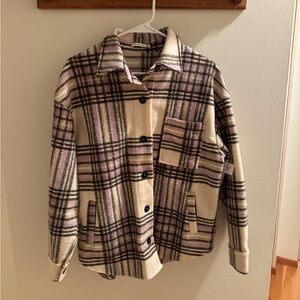 NWT Apricot Lane Cream & Lavender Shacket